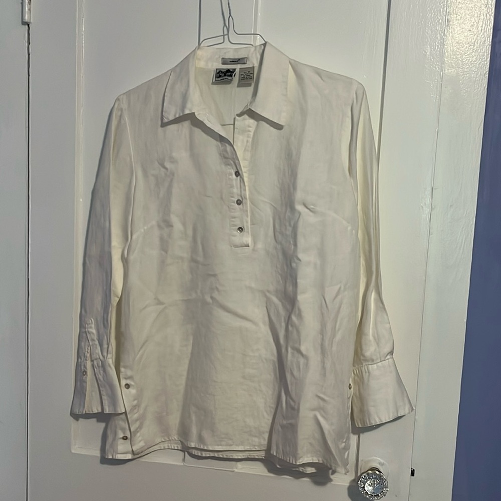 Edward Irish linen white tunic size medium